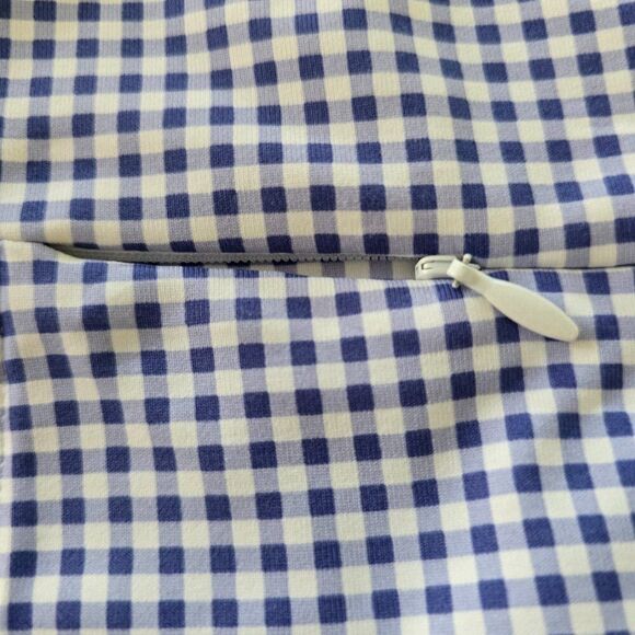 J McLaughlin Leggings Crop Pants Womens Sz S Gingham Blue White Stretch Pull On - Picture 5 of 10